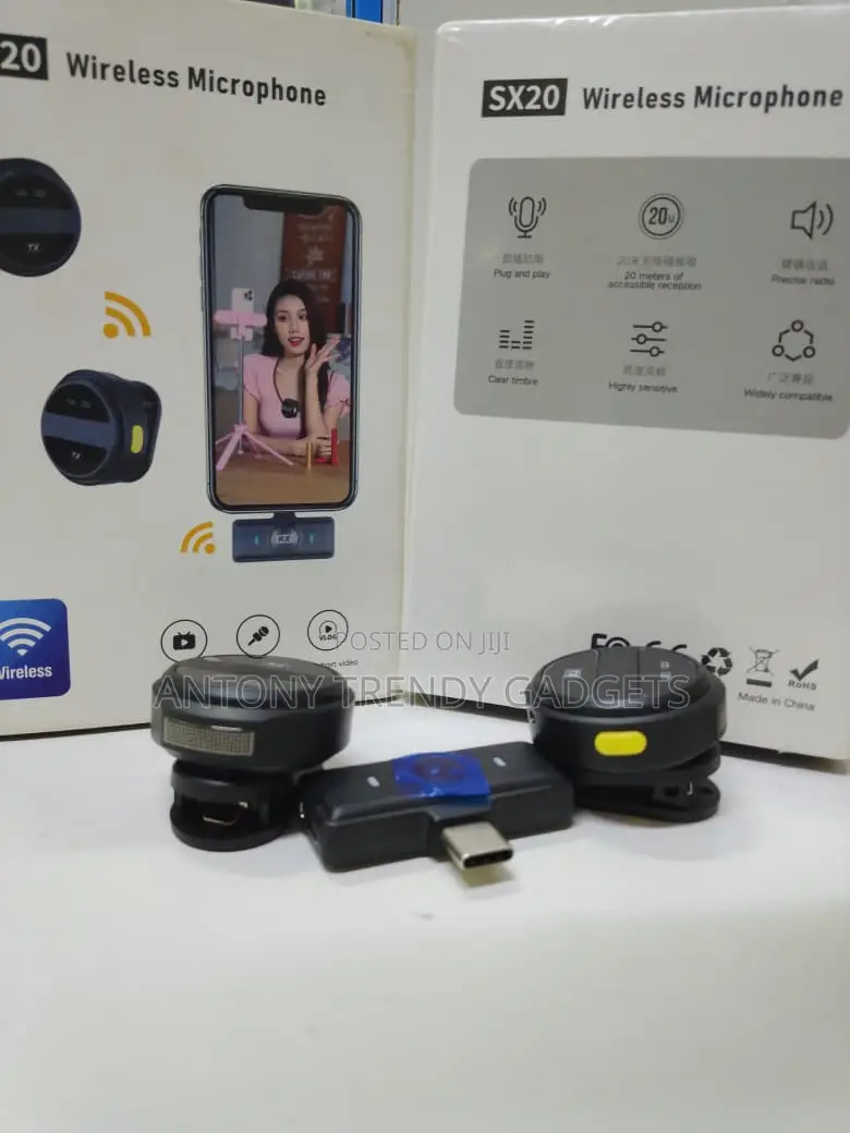 Sx20 Wireless Mic for Vlogging/Interviews (Noise Red.)