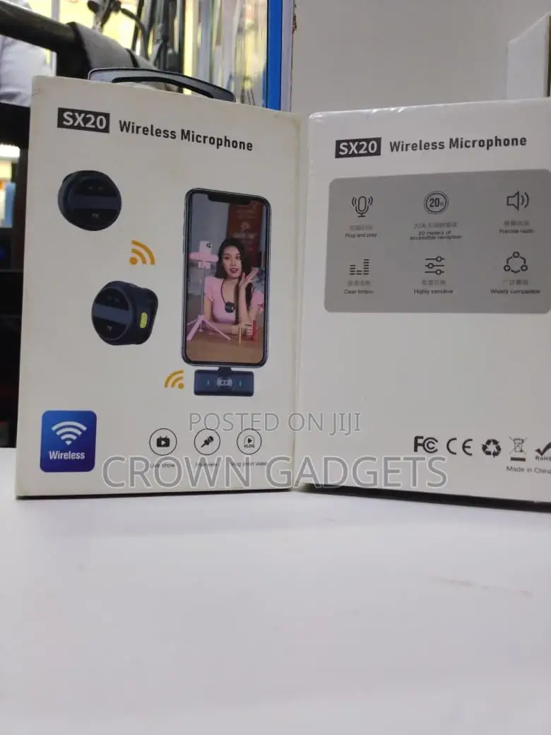 Sx20 Rechargeable Wireless Mic for Live Streaming