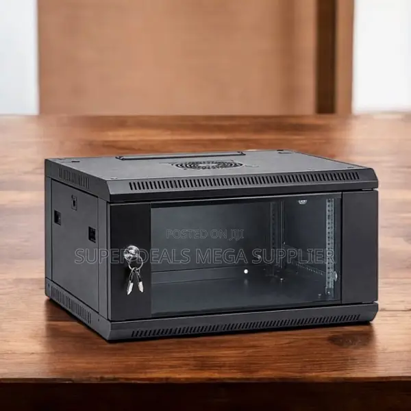 4u Wall Mount Data Cabinet Lockable Steel Frame With Easy Cable Entry