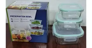 *3in1 Glass Preservation Bowls With Air Tight Silicon Covers