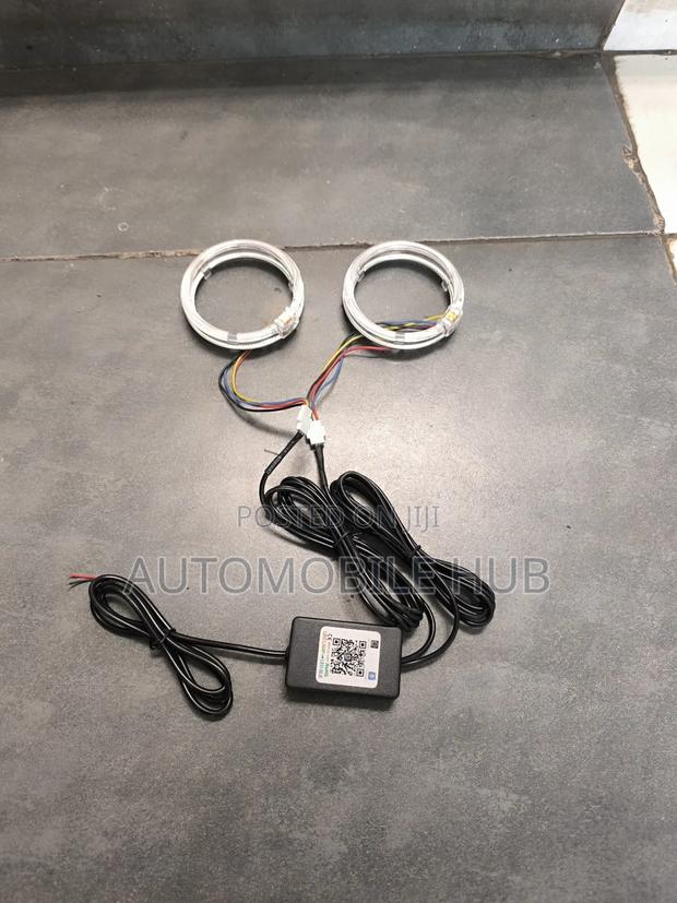 RGB Car Headlight Ring Light – App Remote Controlled Led Angel Eyes - thumbnail 3