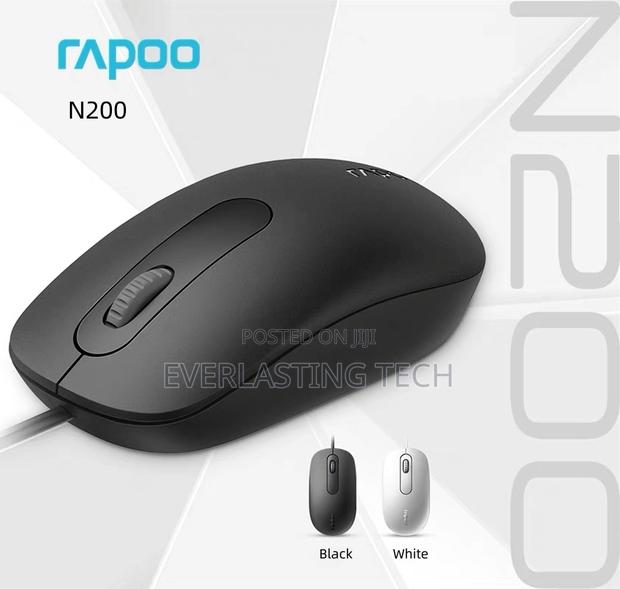 Rapoo Wired Ambidextrous Mouse Full Size N200 - thumbnail 2