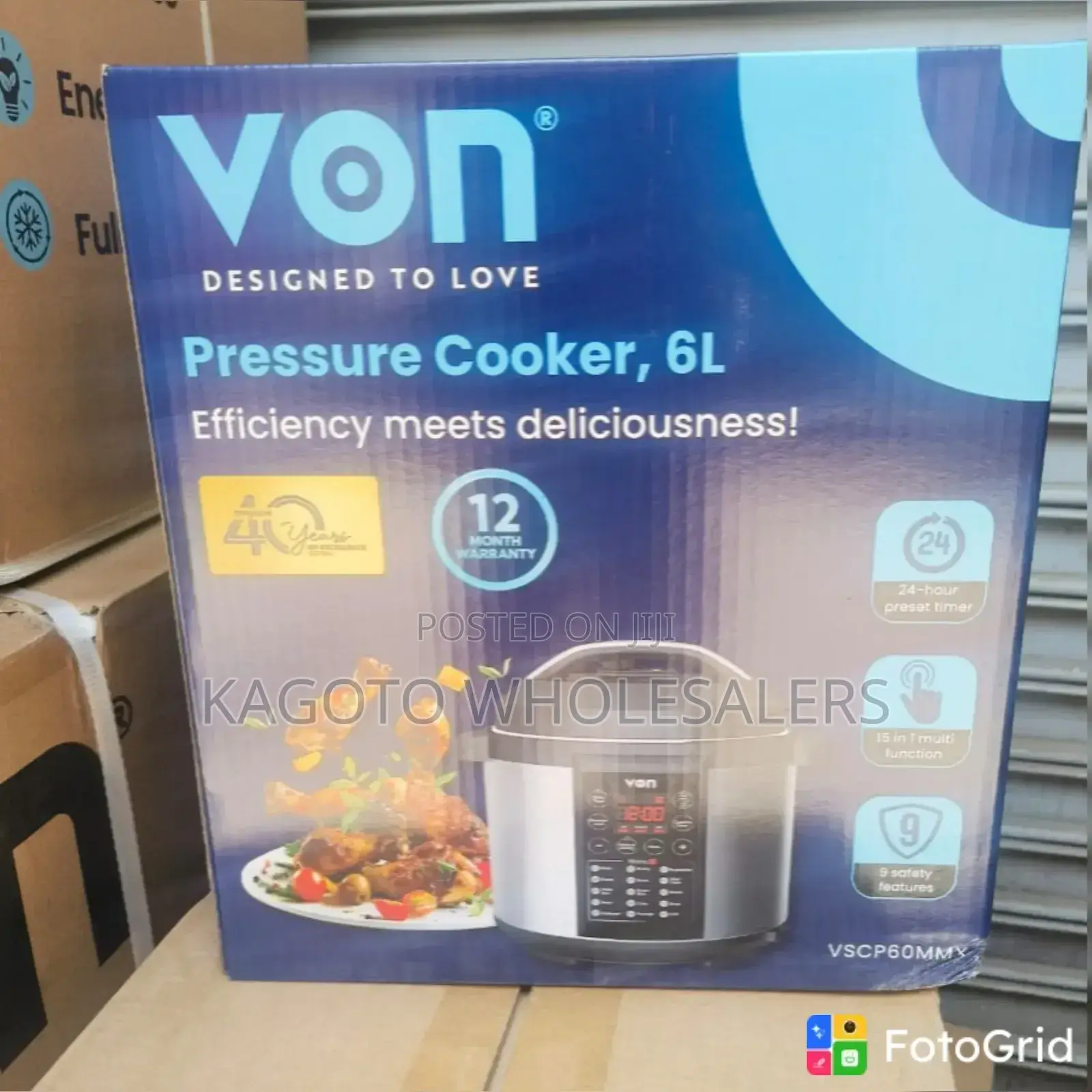 Von 6 Litres Electric Pressure Cooker