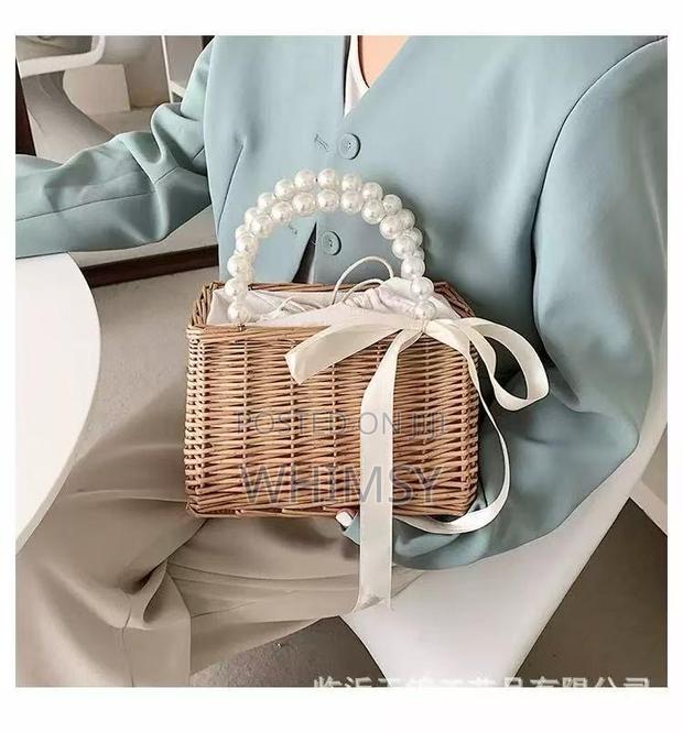 Wicker Straw Square Beach / Casual Purse - thumbnail 3