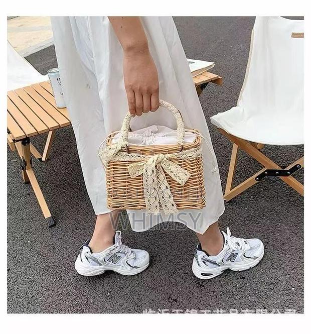 Wicker Straw Square Beach / Casual Purse - thumbnail 4