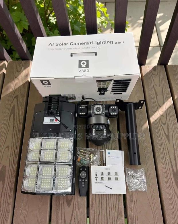 All Weatherproof 12mp 4g Solar CCTV Camera With Solar Street Light