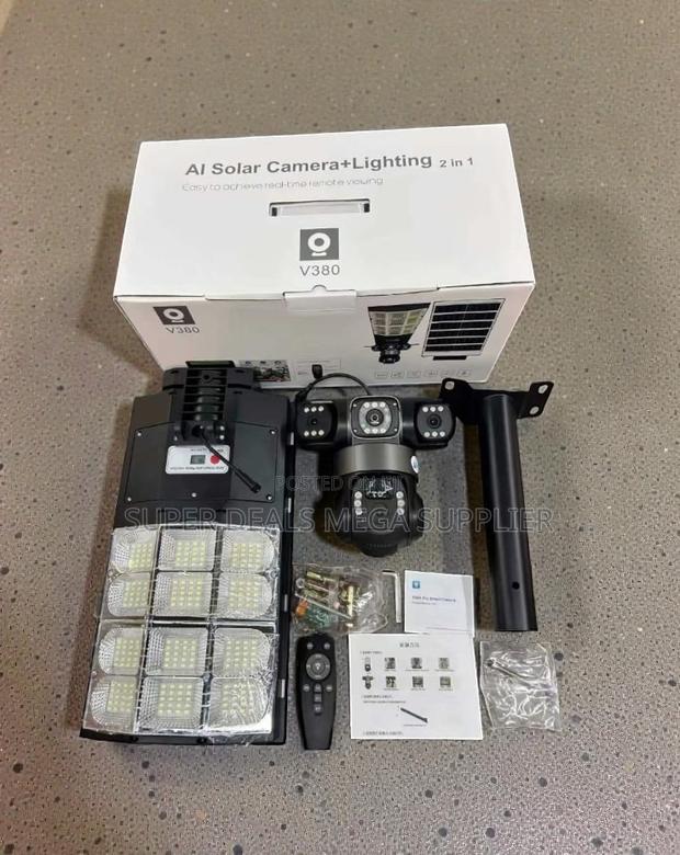 Pir Human Detection 12mp 4g Solar CCTV Camera With Solar Street Light