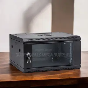 4u Wall Mount Data Cabinet Heavy Duty Steel With Glass Front Door