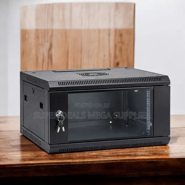 4u Wall Mount Data Cabinet Lockable With Two Keys and Vented Panels