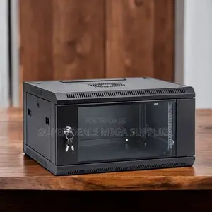 4u Wall Mount Data Cabinet Metallic Finish With Adjustable Rails