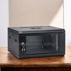 4u Wall Mount Data Cabinet Glass Door With Secure Lock and Easy Access