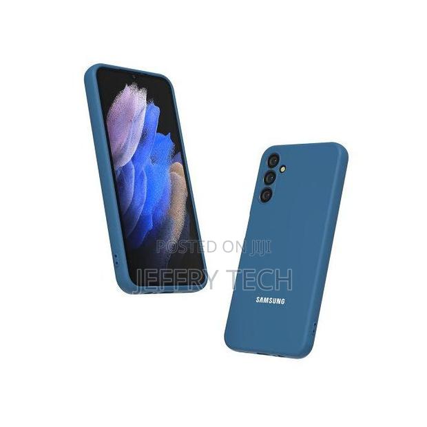 Seigh Soft Silicone Back Cover/Case for Samsung Galaxy A34-Blue