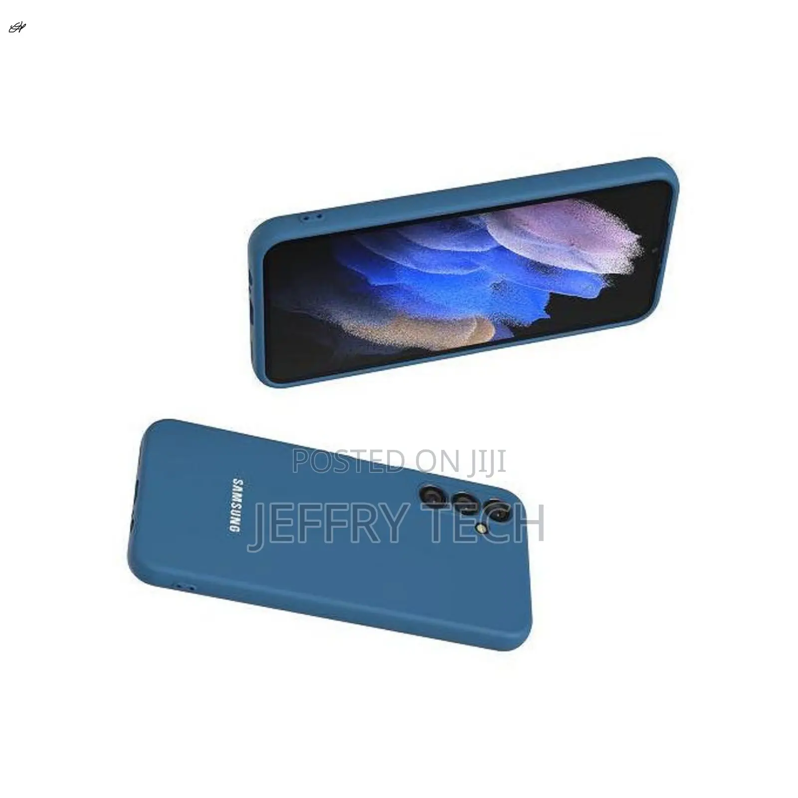 Seigh Soft Silicone Back Cover/Case for Samsung Galaxy A34-Blue