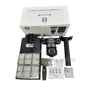 Two-Way Audio 12mp 4g Solar Camera With Solar Street Light