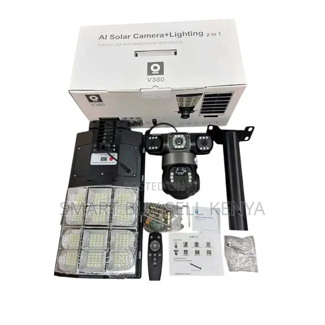 Two-Way Audio 12mp 4g Solar Camera With Solar Street Light