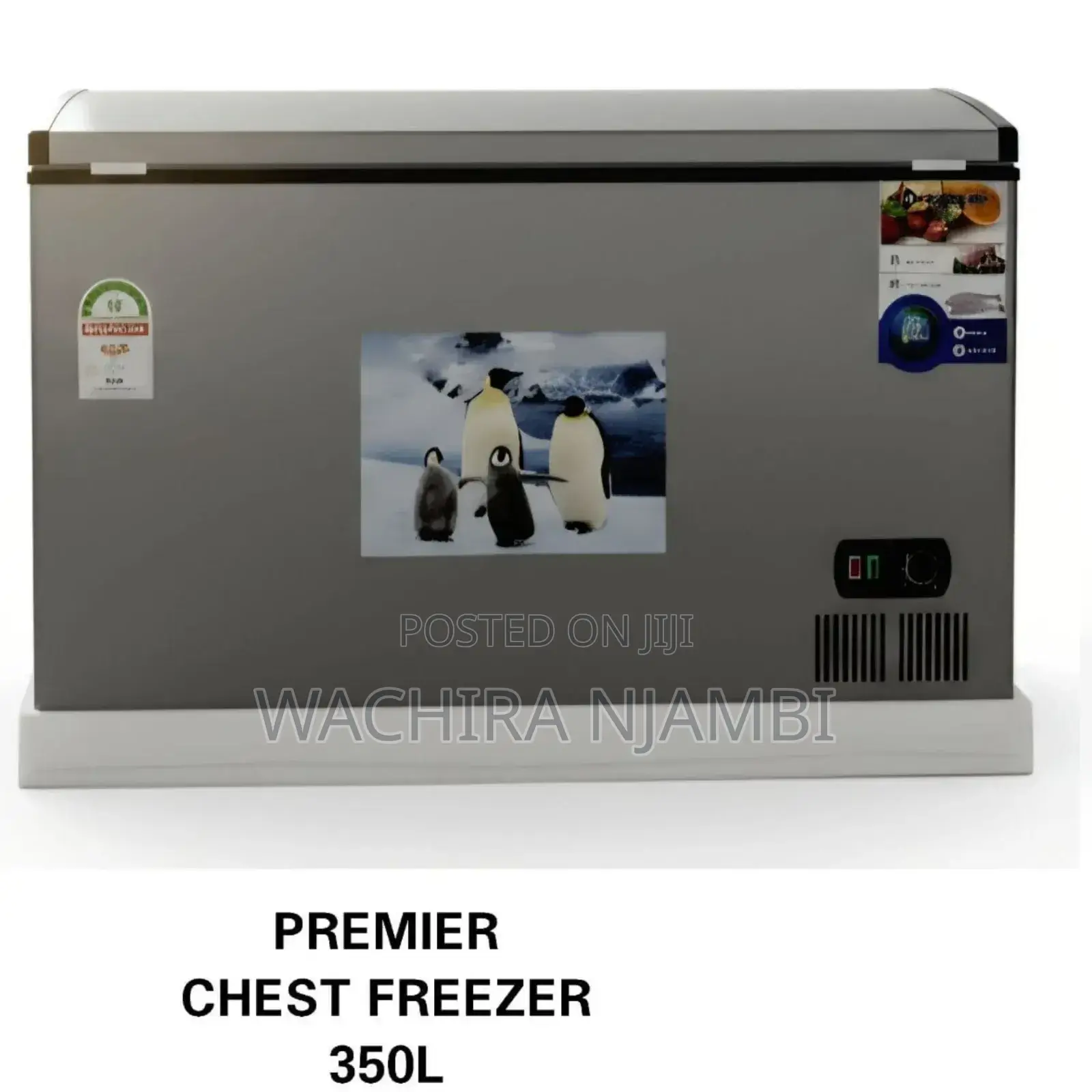 Premier 350 Litres Chest Freezer (Silver)