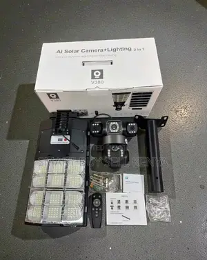 Pir Human Detection 12mp 4g Solar Camera With Solar Street Light