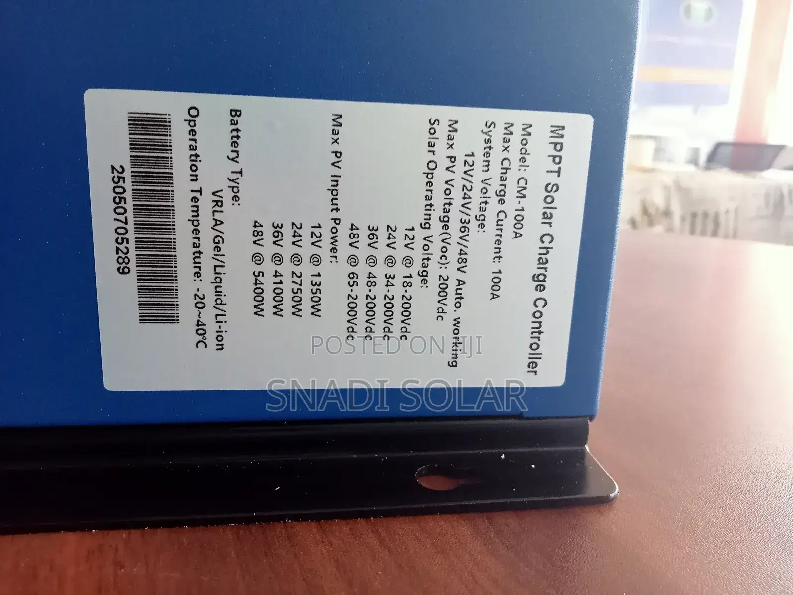 100a MPPT Charge Controller Snadi