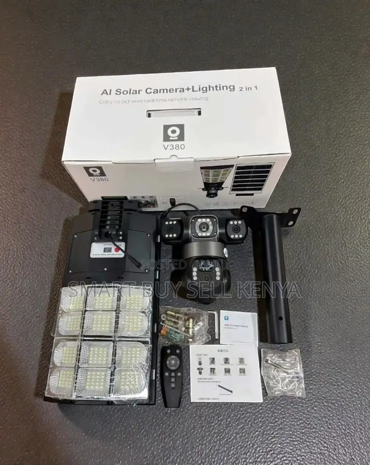 Motion Detection 12mp 4g Solar Camera With Solar Street Light