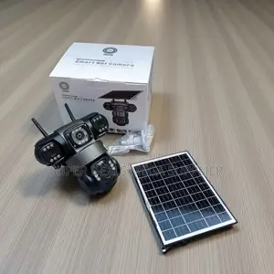 Smartphone App Control 4g Ptz Rotating Triple Lens Solar Cctv Camera