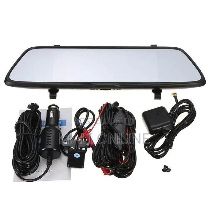 9.7 Inch 1080p Dash Cam Rear View Mirror Dual Camera Touch Car DVR
