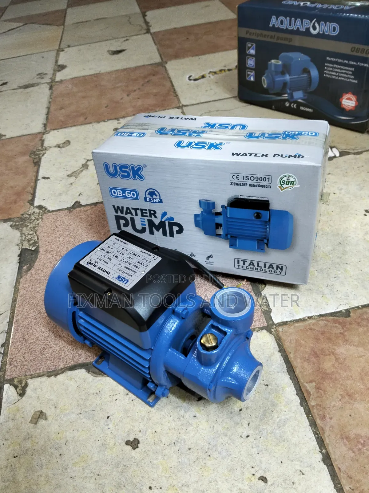 Usk Water Pump 0.5hp 30m Head