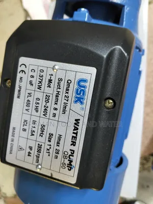 High Pressure New Usk Water Booster Pump 0.5hp 30m Head