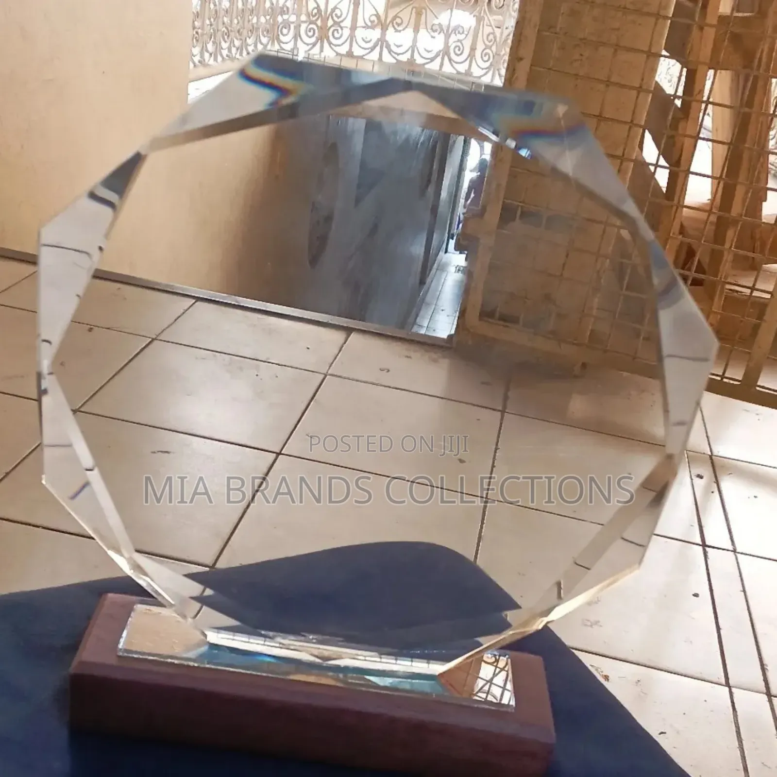 Glass Award Plaque-Hexagon