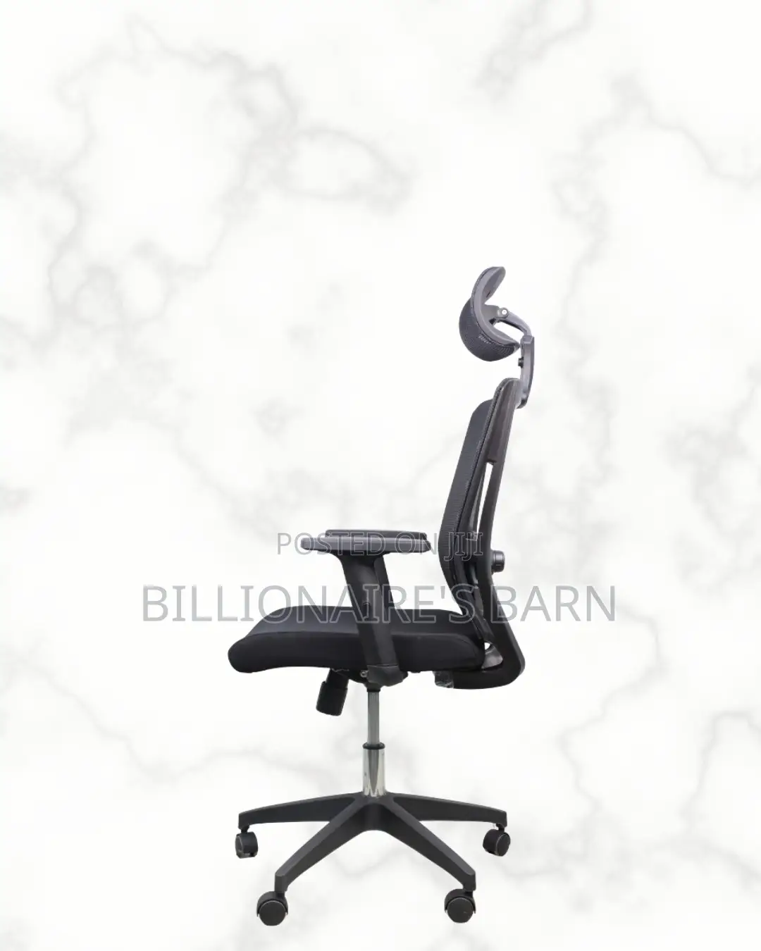 Ergonomic Work Chair — Posture Support, Adjustable Headrest