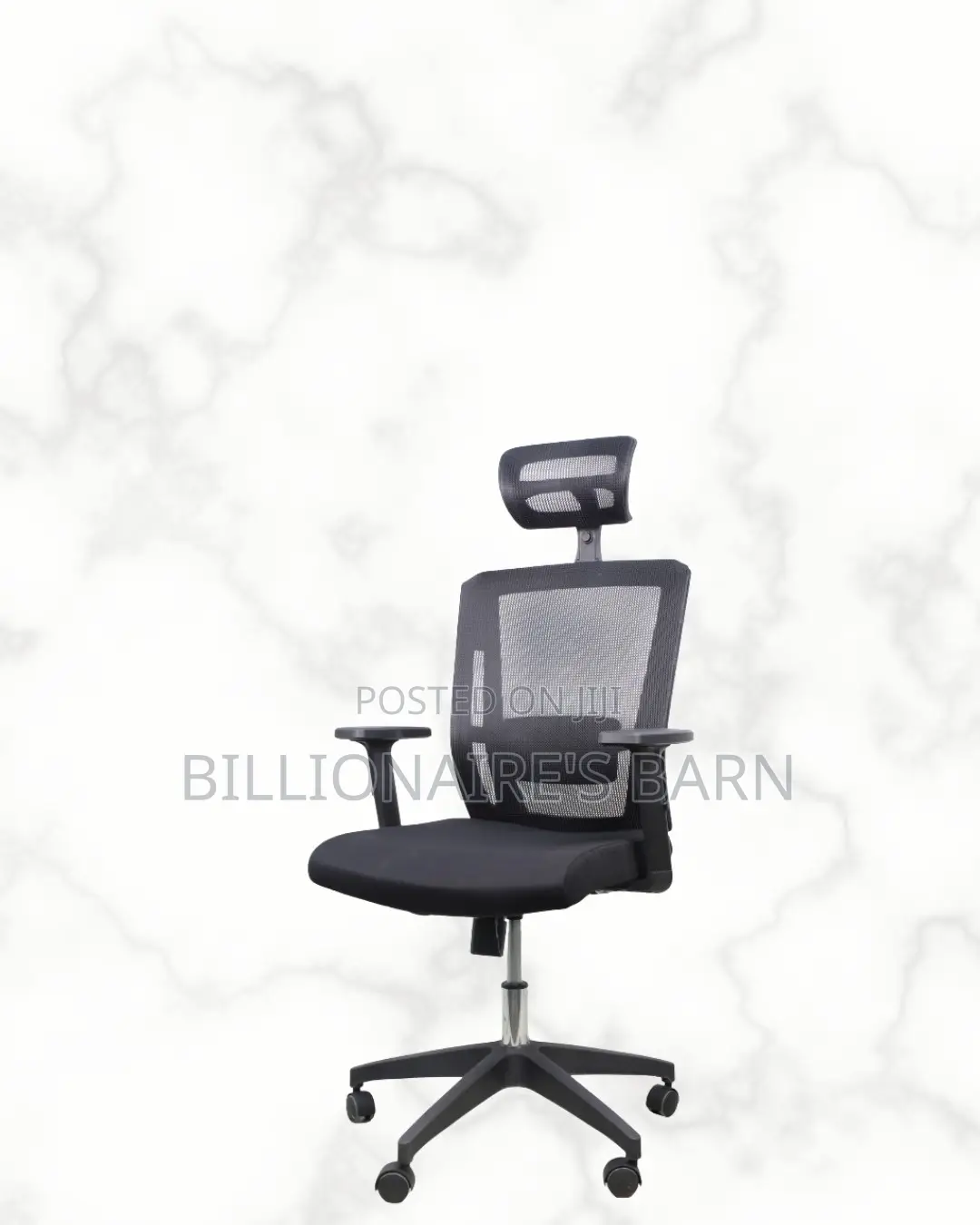 Ergonomic Work Chair — Posture Support, Adjustable Headrest