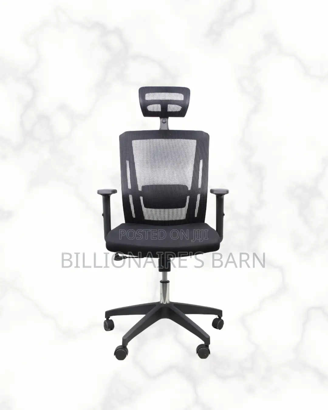 Ergonomic Work Chair — Posture Support, Adjustable Headrest