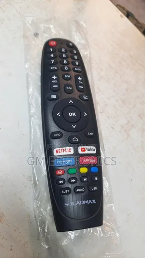 New Replacement Remote Control For Solarmax Smart Tv With Batteries.