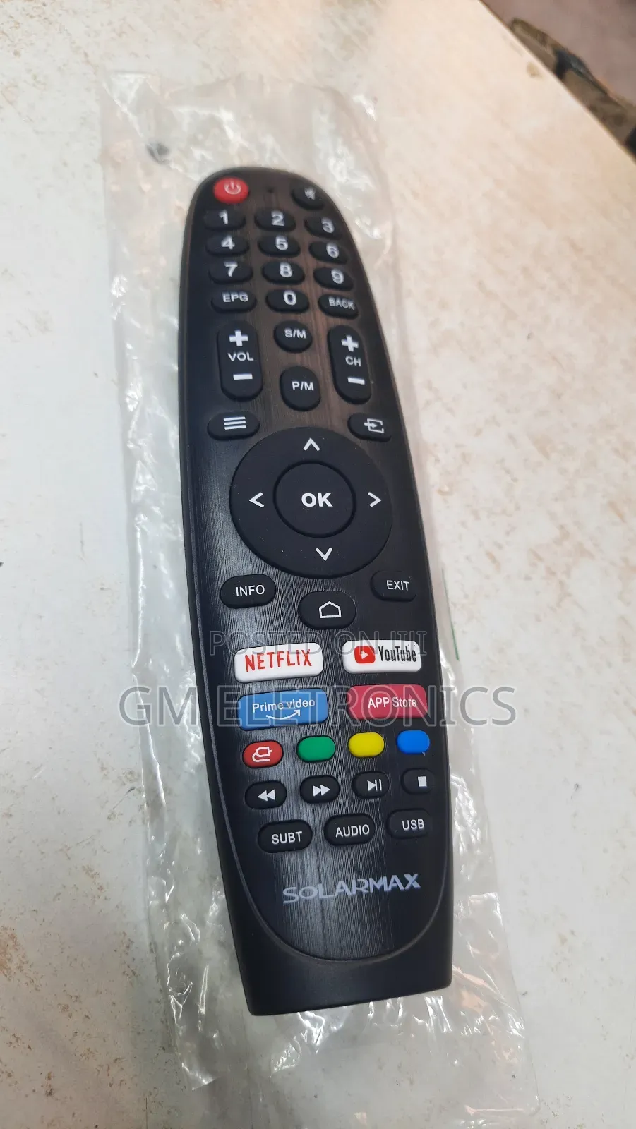 New Replacement Remote Control For Solarmax Smart Tv With Batteries.