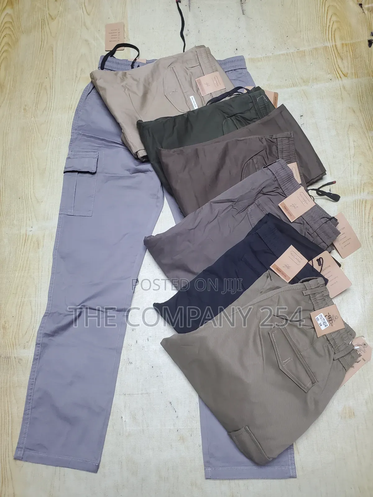 Quality Casual Side Pocket Hard Khaki Open Cargo Pants Waist 30_40