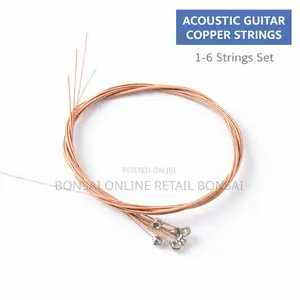 Acoustic Guitar Copper Strings 1–6 Set, Anti-Rust Bright Sound