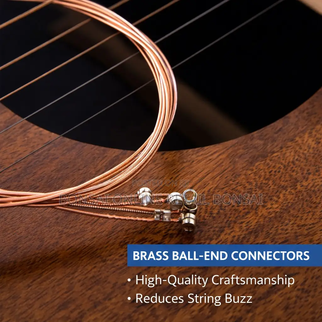 Acoustic Guitar Copper Strings 1–6 Set, Anti-Rust Bright Sound