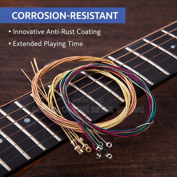 Acoustic Guitar Copper Strings 1–6 Set, Anti-Rust Bright Sound - thumbnail 4