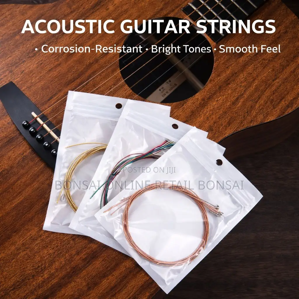 Acoustic Guitar Copper Strings 1–6 Set, Anti-Rust Bright Sound