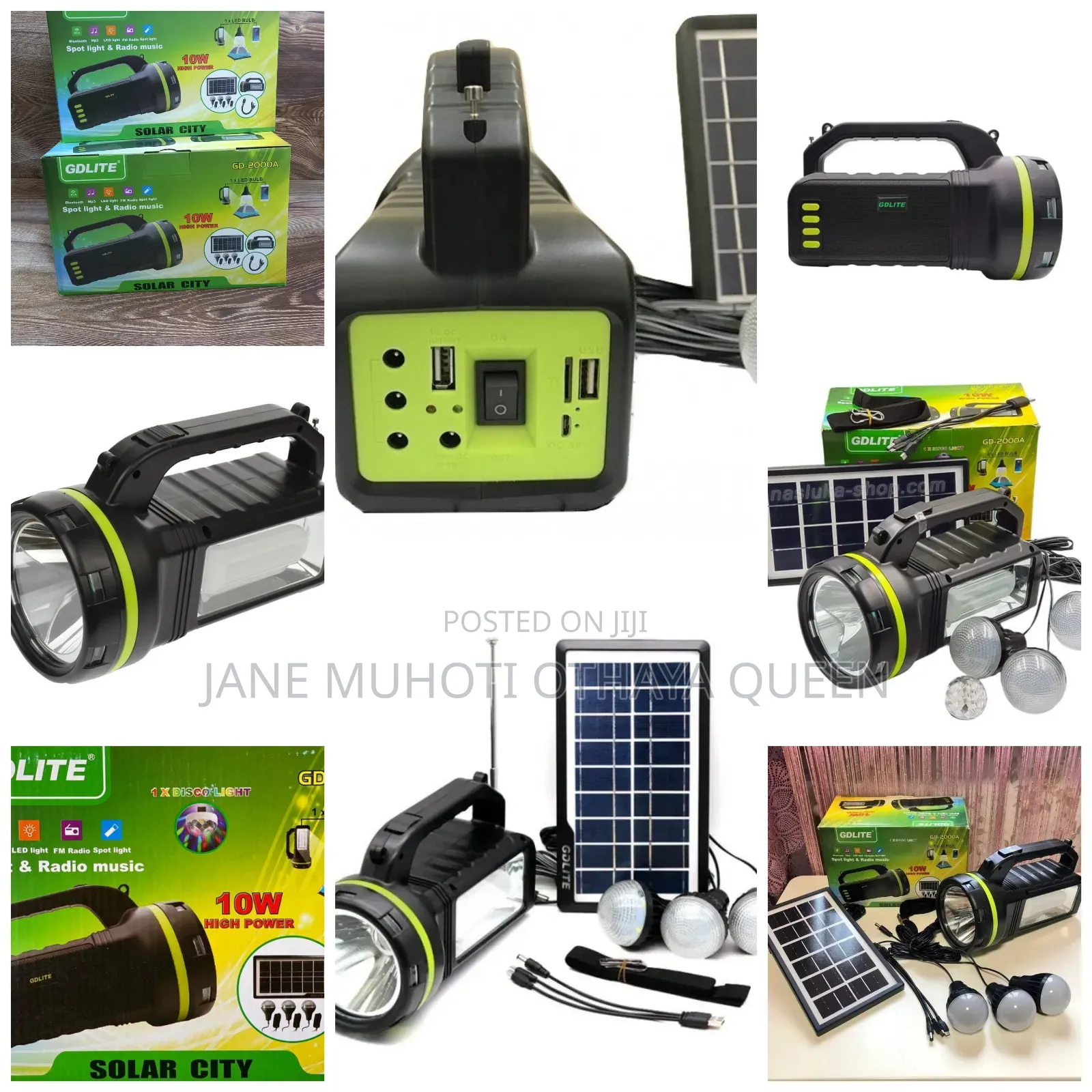 Gdlite Gd-2000a Solar Kit Portable Lighting System