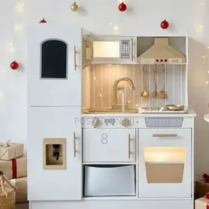 Magical White Toy Kitchen With Light