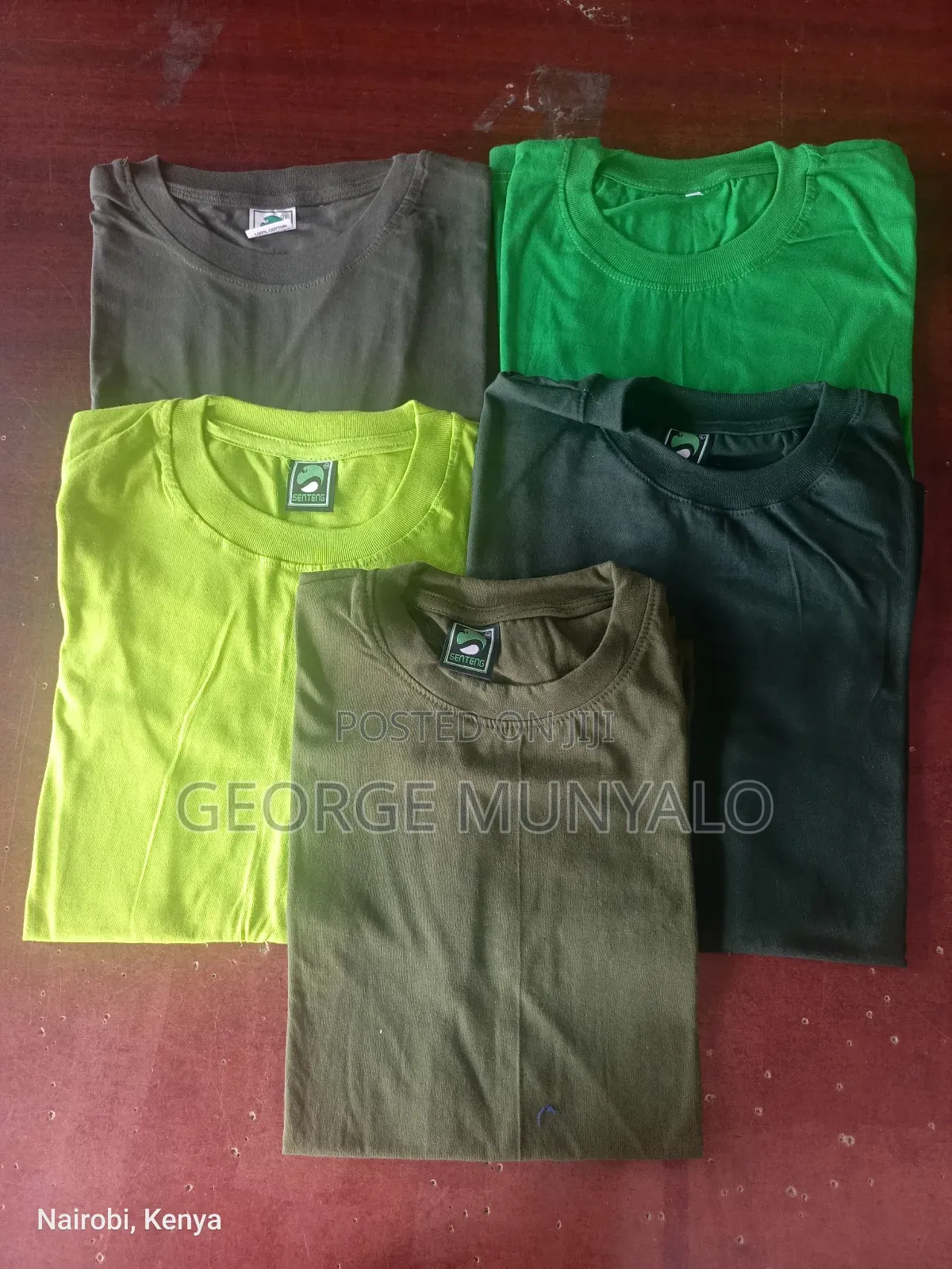 Green Cotton Multi Coloured Shirts