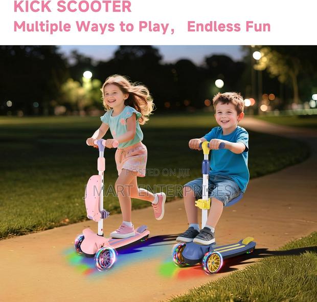 Kids 3 Wheel Mini Height Adjustable Kick Scooter - thumbnail 3