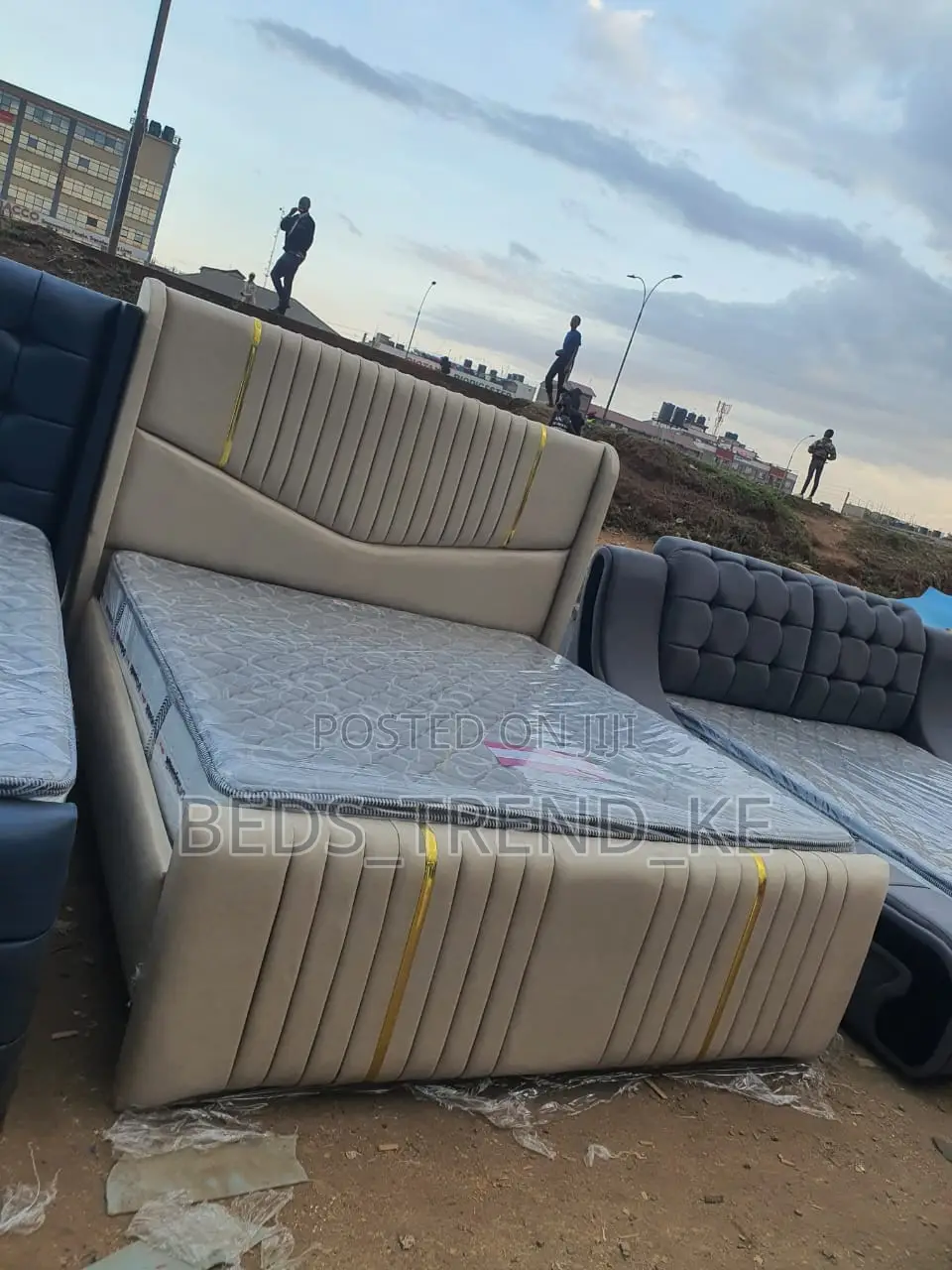 Fabric Upholstered 6 X 6 Bed