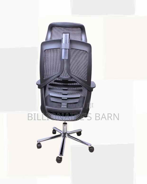 High-Back Mesh Task Chair — Smooth Movement, Neck Support Headrest - thumbnail 3