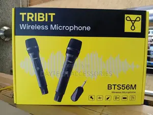 Tribit Wireless Microphone Dual Handheld Cordless Mic System Black