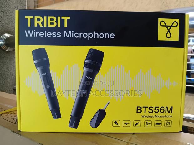 Tribit Wireless Microphone Dual Handheld Cordless Mic System Black - main view