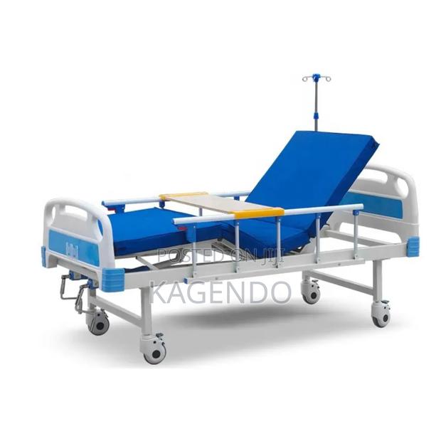 2-Crank Abs Hospital Bed + Overbed Table – Comfort Convenience - main view