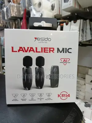 Yesido Kr14 Wireless Lavalier Mic With Ai Noise Reduction for iPhone.