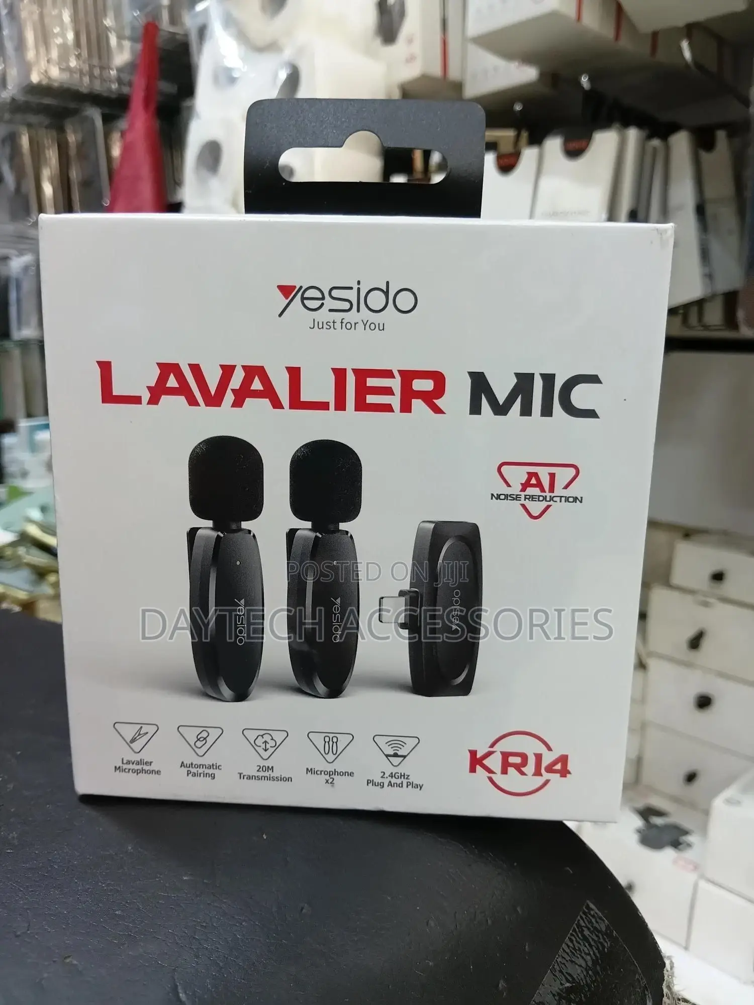 Yesido Kr14 Dual Wireless Lavalier Microphone With Lightning Receiver