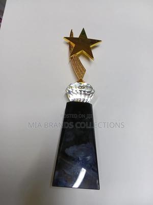 Gold Clear Crystal Star Award Trophy - thumbnail 2